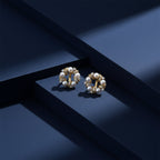 Pearl & Crystal Circle Stud Earrings GWE -165