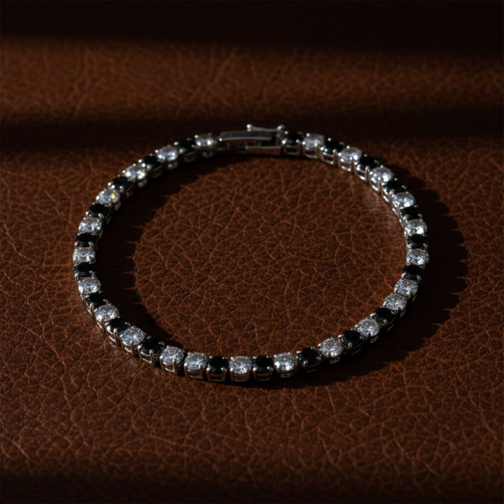 Black & White Tennis Bracelet GWB -80