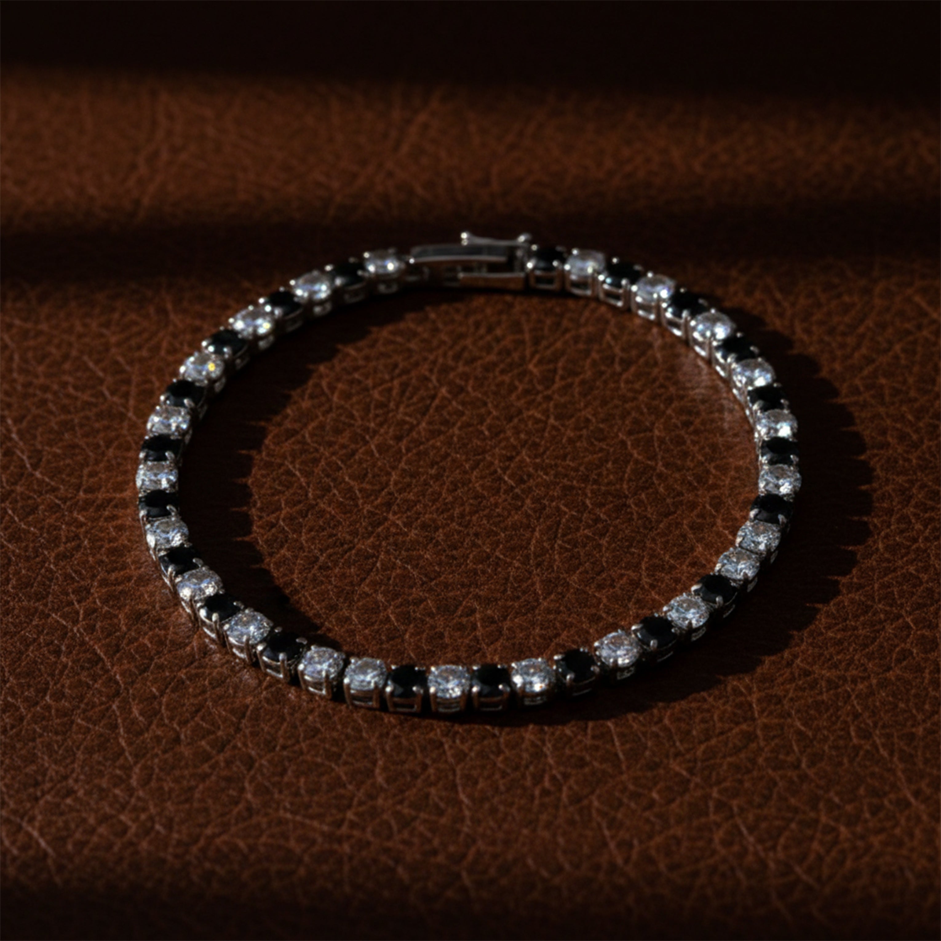 Black & White Tennis Bracelet GWB -80