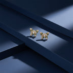 Multicolor Butterfly Crystal Stud Earrings GWE -146