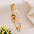 Wibestone Aarohi Gold Plated Diamond Kada – Elegant Sparkle Bracelet