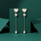 Pearl Chain Drop Earrings GWE -87