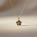 Elegant Camellia Blossom Pendant Women Necklace GWN -107