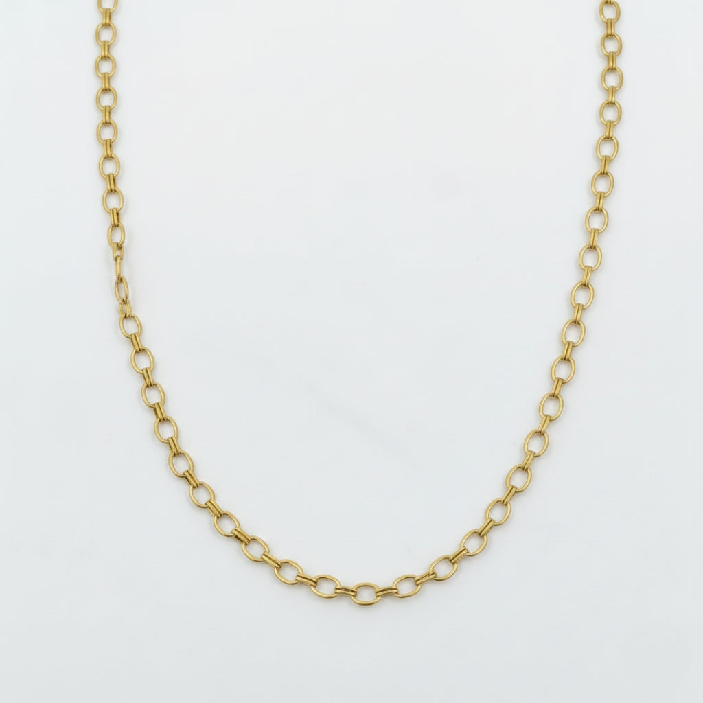 Men’s Gold Tone Oval Link Chain GMC -16