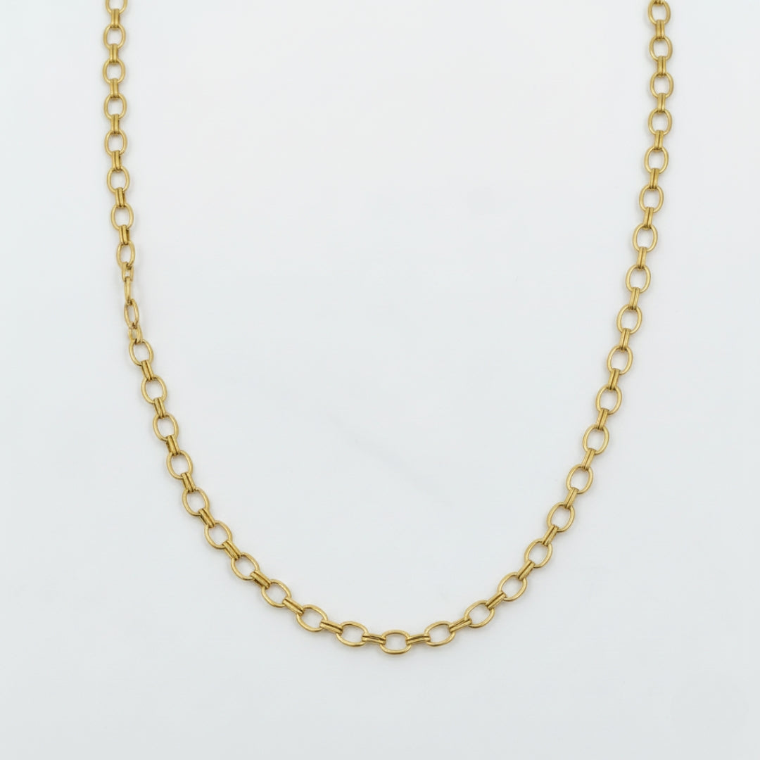 Men’s Gold Tone Oval Link Chain GMC -16