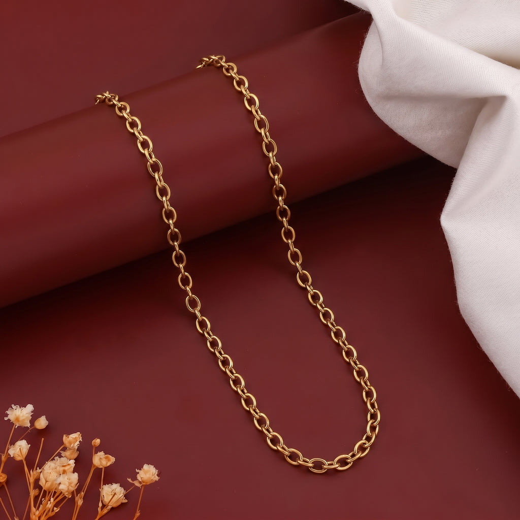 Men’s Gold Tone Oval Link Chain GMC -16