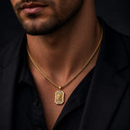 Men’s Lion Shield Pendant Chain GMP -4