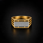 Men’s Gold & Silver Textured Statement Ring GMR -32