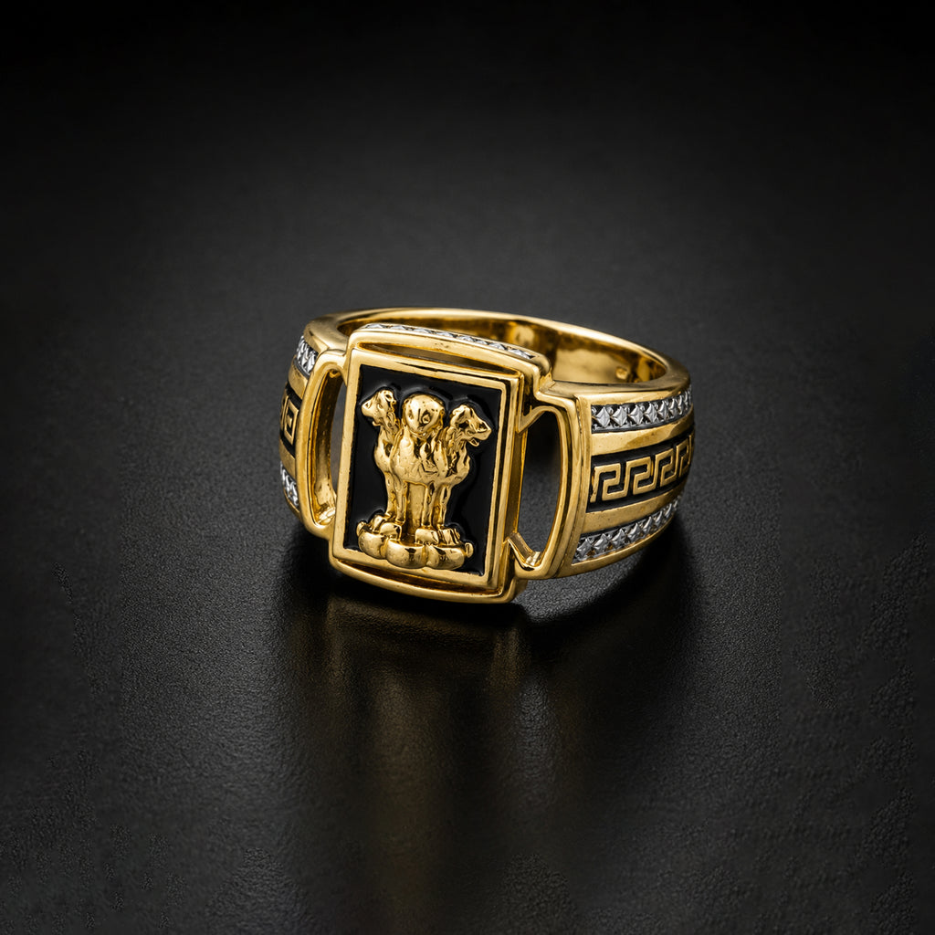 Men’s Gold-Tone Buddha Statement Ring GMR -12