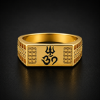 Men’s Om Trishul Gold Ring GMR -35