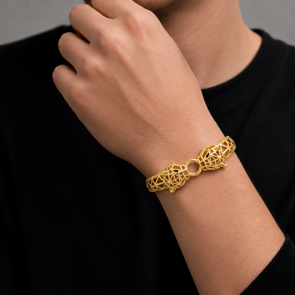 Men’s Geometric Gold-Tone Designer Kada GMK -2