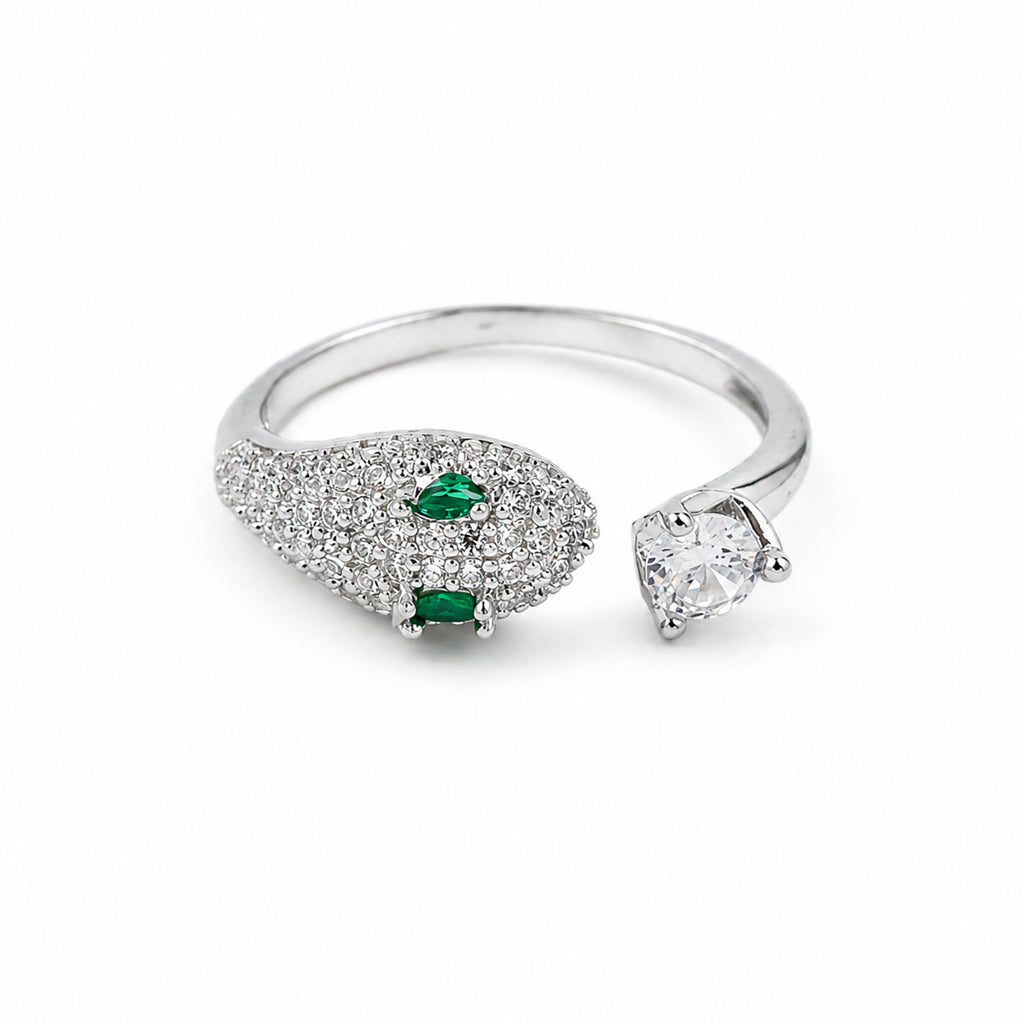 Emerald Crystal Open Ring GWR -42