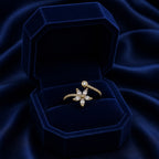 Floral Crystal Gold Ring GWR -64