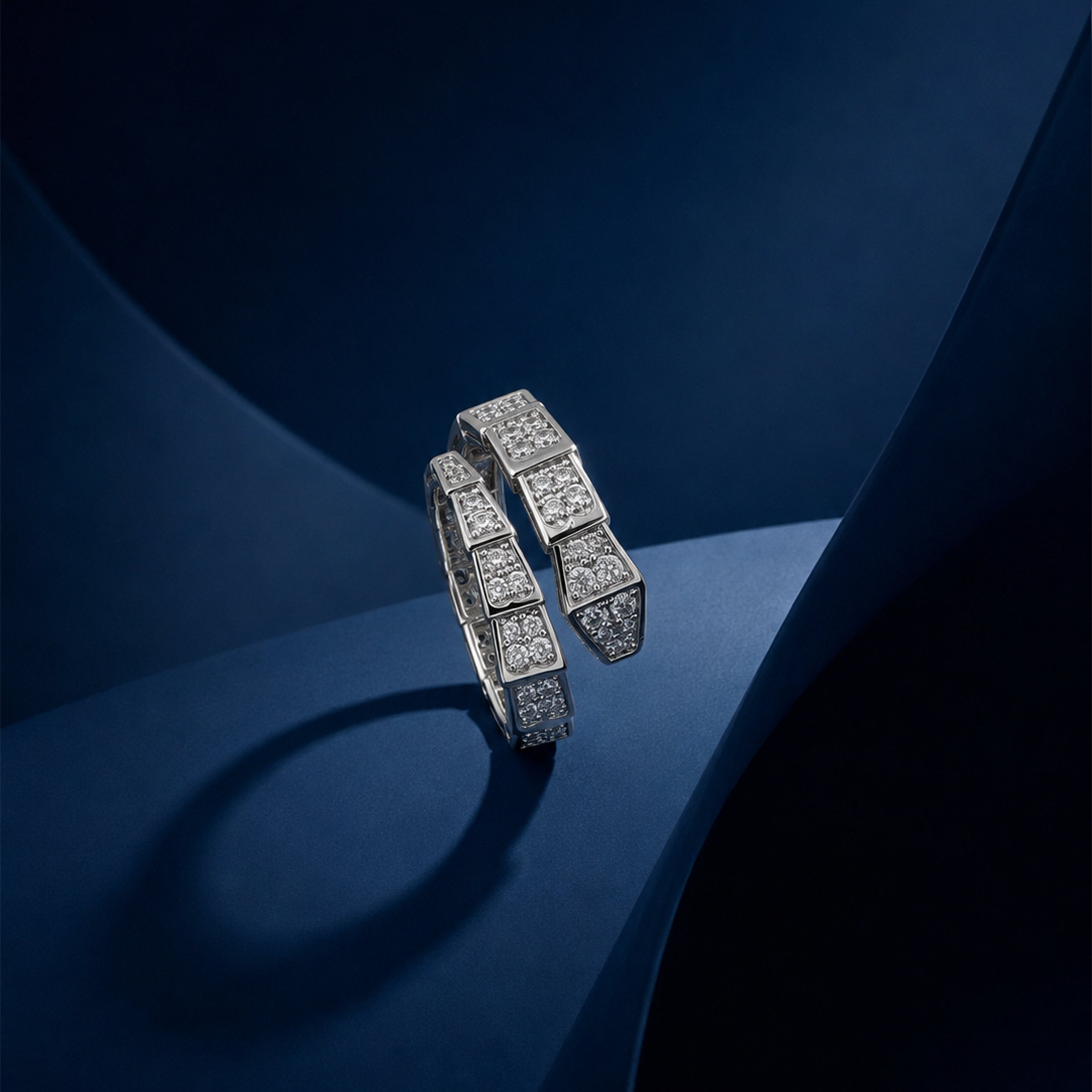 Silver Crystal Link Ring GWR -68