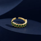 Emerald Bezel Cuff Ring GWR -51
