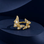 Butterfly Crystal Open Ring GWR -25