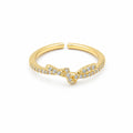 Golden Crystal V-Cuff Ring GWR -63