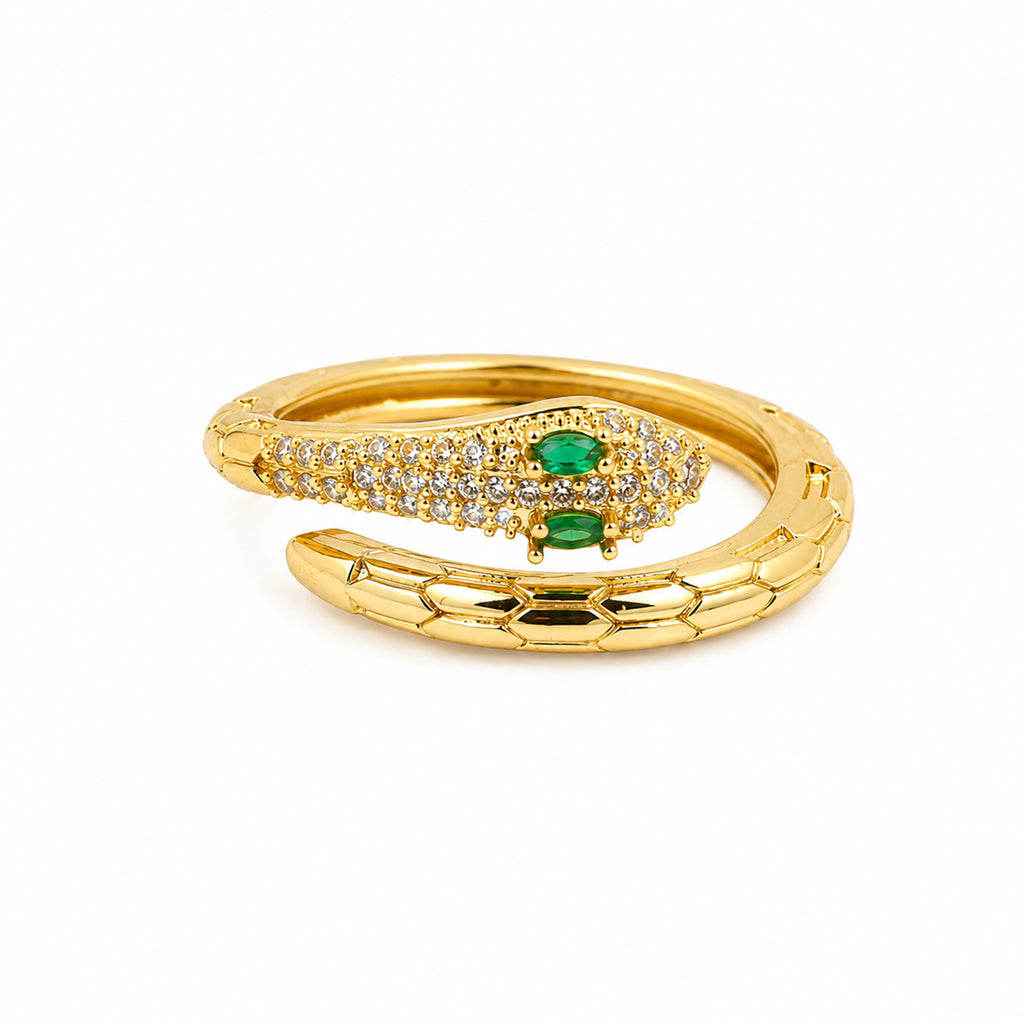 Emerald Snake Cuff Ring GWR -40