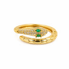 Emerald Snake Cuff Ring GWR -40