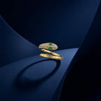 Emerald Snake Cuff Ring GWR -40