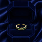 Emerald Bezel Cuff Ring GWR -51