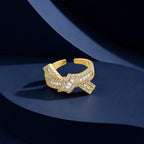 Elegant Bow Crystal Ring GWR -18