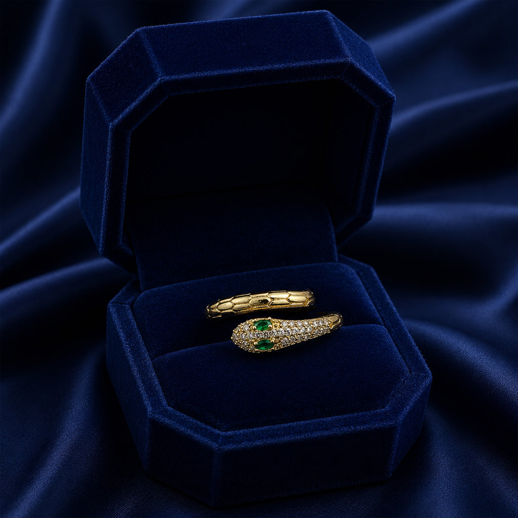Emerald Snake Cuff Ring GWR -40