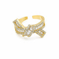 Elegant Bow Crystal Ring GWR -18