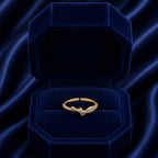 Golden Crystal V-Cuff Ring GWR -63