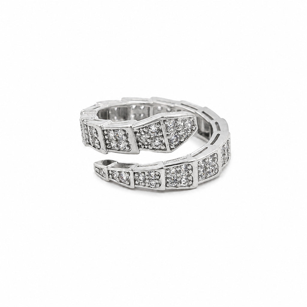 Silver Crystal Link Ring GWR -68