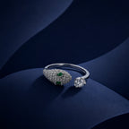 Emerald Crystal Open Ring GWR -42