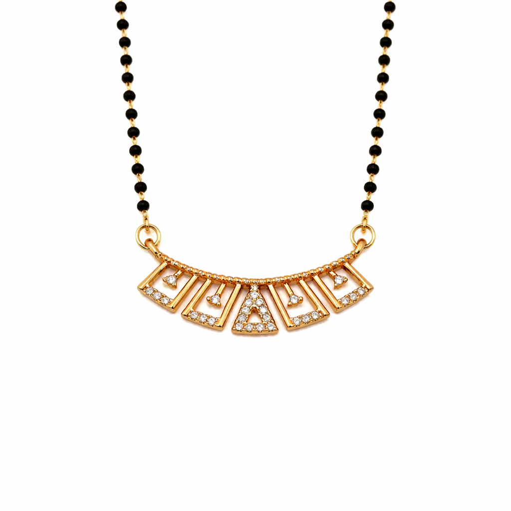 Rose Gold Geometric Fan Mangalsutra GM -43