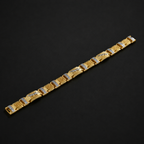 Men’s Two-Tone Textured Link Bracelet GMB -3