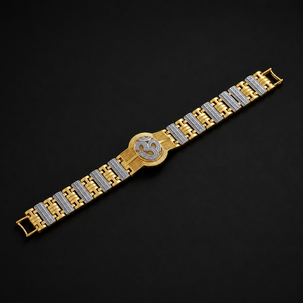 Men’s Om Symbol Two-Tone Bracelet GMB -4