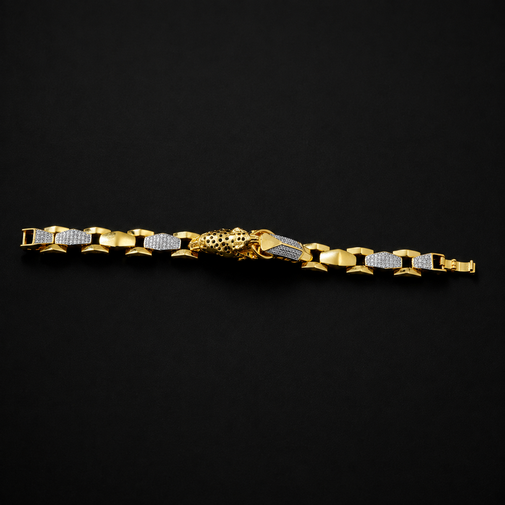 Men’s Gold-Tone Panther Link Bracelet GMC -13