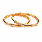 Gold Floral Filigree Bangles GB -12