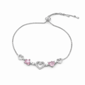 Pink Heart Charm Bracelet GWB -156