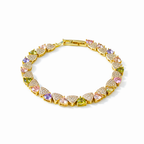 Gold Multi-Color Heart Bracelet GWB -150