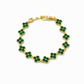 Emerald Clover Gold Bracelet GWB -130