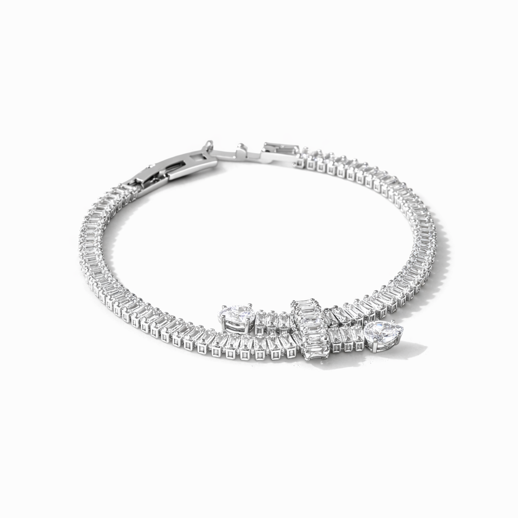 Crystal Bow Tennis Bracelet GWB -129