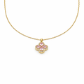 Pink Blossom Stone Pendant Necklace GWN -109
