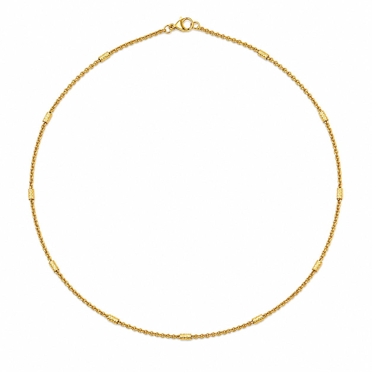 Men’s Gold Tone Beaded Link Chain GMC -35