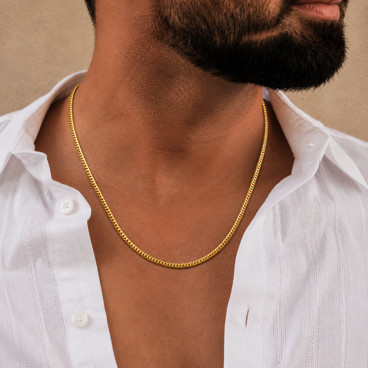 Men’s Gold Tone Wheat Link Chain GMC -31