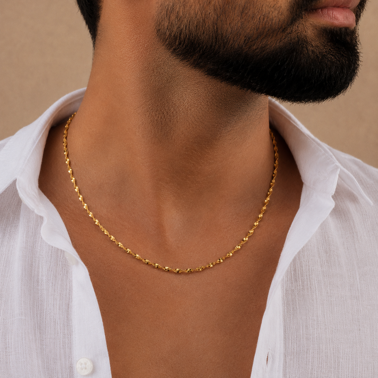 Men’s Gold Twist Chain GMC -43