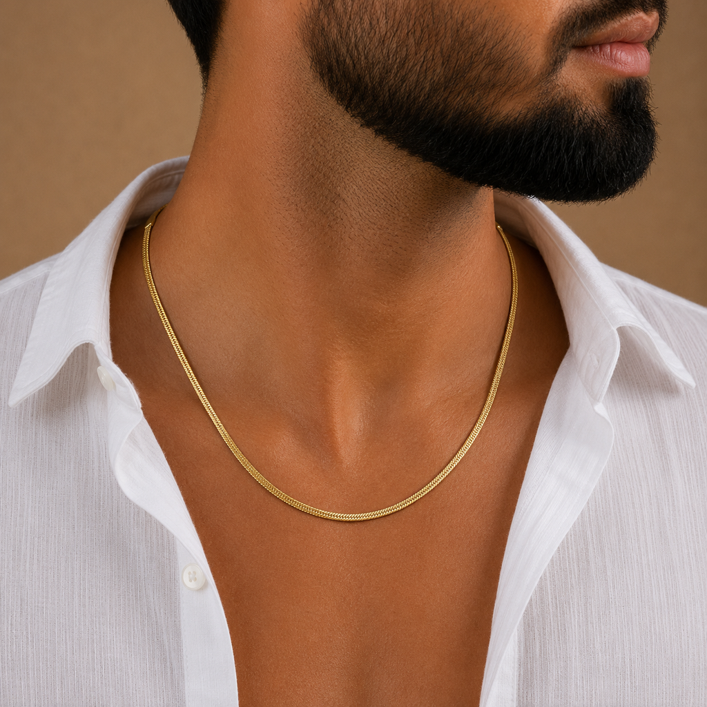 Men’s Gold Tone Wheat Chain GMC -34