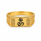 Men’s Om Trishul Gold Ring GMR -35