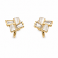 Geometric Pearl Stud Earrings GWE -113
