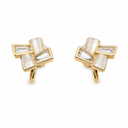 Geometric Pearl Stud Earrings GWE -113