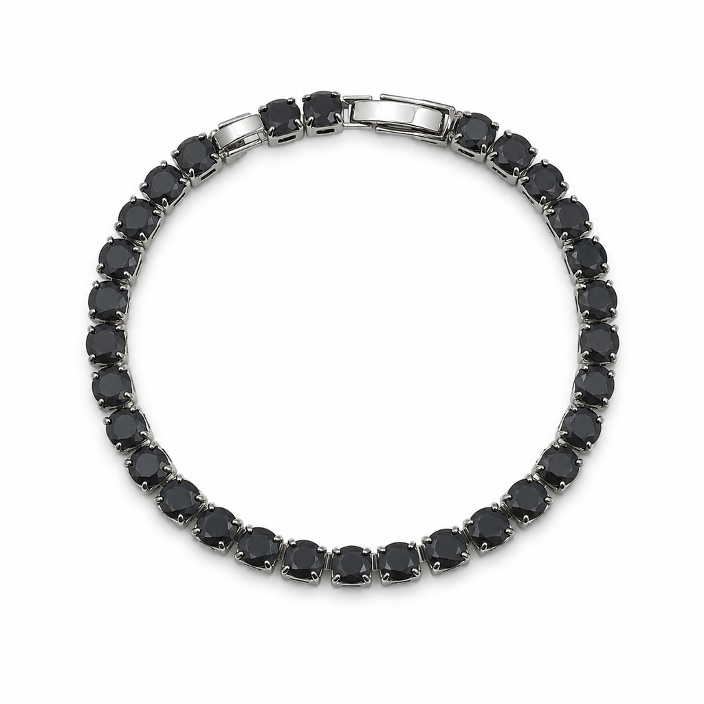 Black Crystal Tennis Bracelet GWB -69