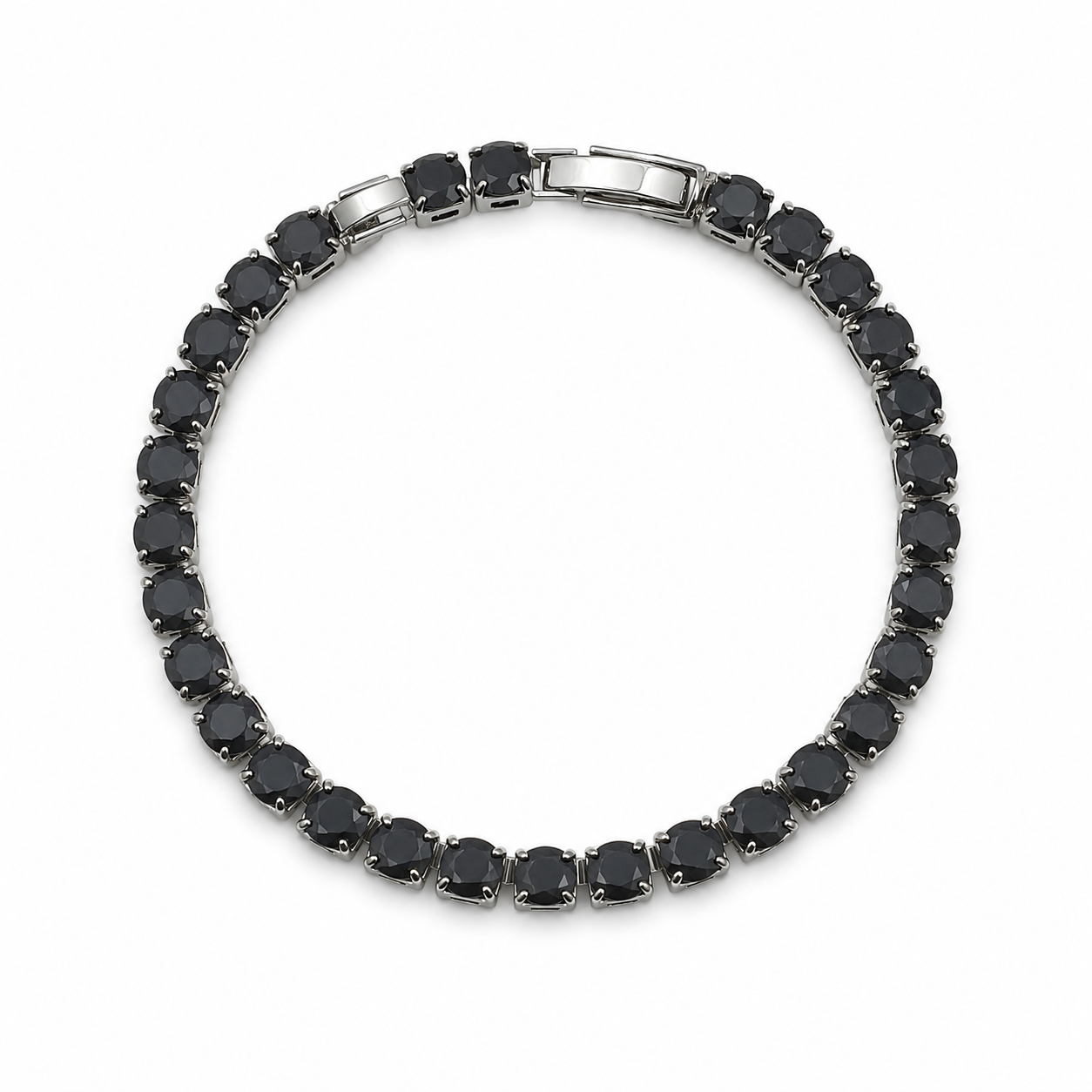 Black Crystal Tennis Bracelet GWB -69